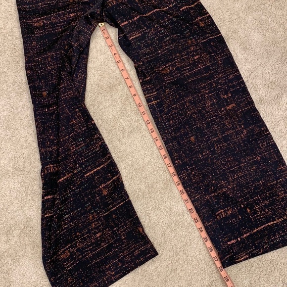 H&M Wide Cut High Rise Satin Pattern Pants - Picture 10 of 13